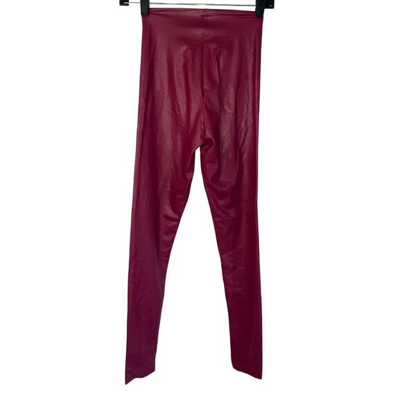Commando Faux Leather Leggings in Raspberry X-Small Womens Vegan Pants - Picture 9 of 14